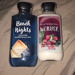 Bath and body works lotion and shower gel